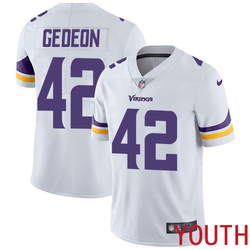 Minnesota Vikings #42 Limited Ben Gedeon White Nike NFL Road Youth Jersey Vapor Untouchable